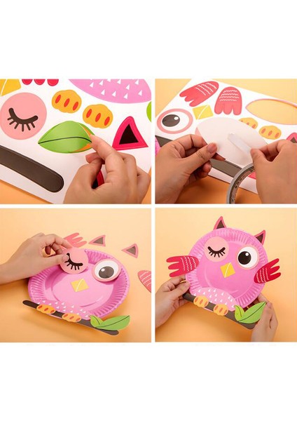 5eva 2 Plakalı Çocuk Stili Çocuklar Anaokulu Sanat El Işi Eğitici Oyuncak Oyuncaklar 3D Kendin Yap El Yapımı Oyuncaklar 2 Kağıt Tabak Sticker Malzeme 5 Eva Sticker Wyw (Yurt Dışından)