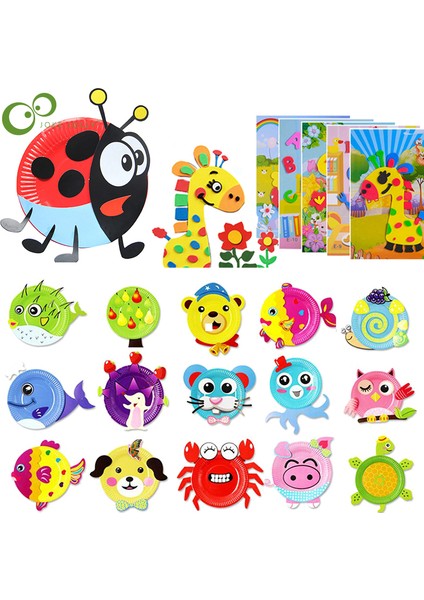 5eva 2 Plakalı Çocuk Stili Çocuklar Anaokulu Sanat El Işi Eğitici Oyuncak Oyuncaklar 3D Kendin Yap El Yapımı Oyuncaklar 2 Kağıt Tabak Sticker Malzeme 5 Eva Sticker Wyw (Yurt Dışından)