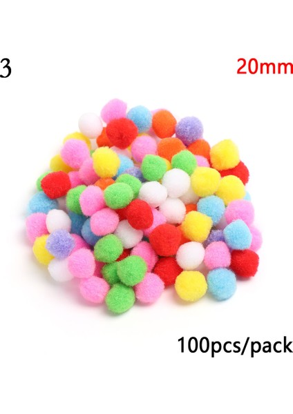 20MM Tarzı Sevimli Mini Tüylü Yumuşak Pom Pom Püsküller Çocuk Oyuncakları Dıy El Yapımı Yaratıcı Oyuncaklar - Turkish (Yurt Dışından)