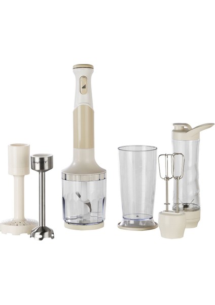 Gem Retro El Blenderi 1200 W Vanilya Krem Rengi