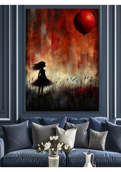 Balonlu Kız Dekoratif Kanvas - Mdf Ahşap Tablo fiyatları