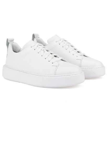 , Erkek Hakiki Deri Sneaker 1511026Z875Y Beyaz fırsatları