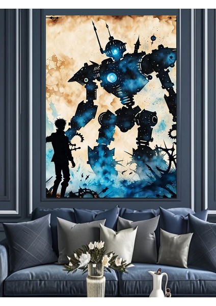 Renkli Silüetler Dekoratif Kanvas - Mdf Ahşap Tablo