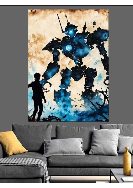 Renkli Silüetler Dekoratif Kanvas - Mdf Ahşap Tablo fiyatları