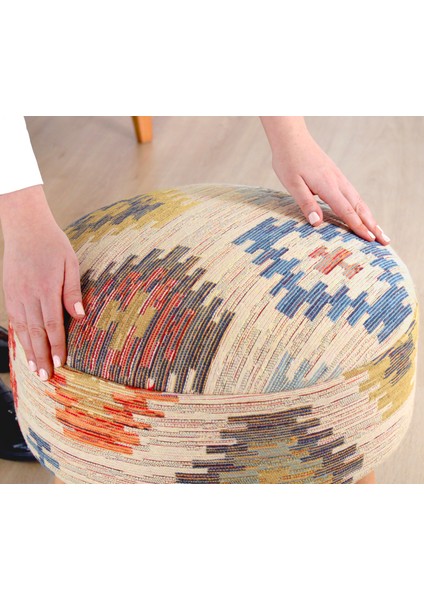 Sefian Kilim Puf - Krem fırsatları