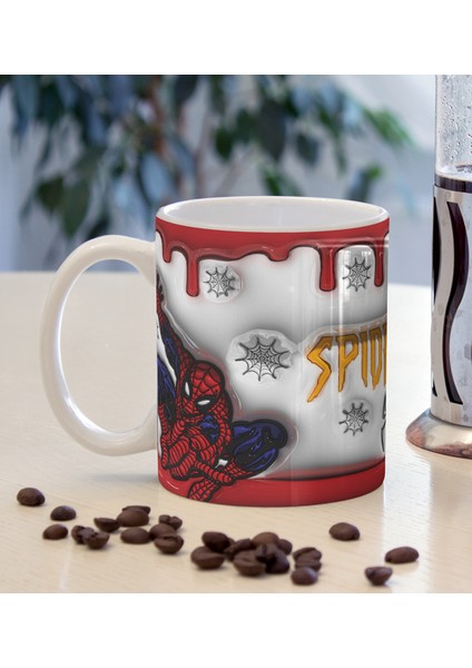 3D Tasarım Spiderman 3 Temalı Baskılı Kupa Bardak - 3D Tasarım Kupa Bardak