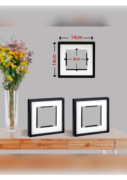 Yapışkanlı Sök-Tak Paspartulu 14 x 14 cm Pola Kare Fotoğraf Çerçevesi - 3'lü Paket