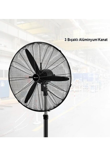 Wfg-65 Sanayi Tipi Vantilatör Ayaklı Endüstriyel 75 cm