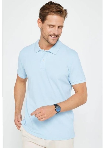 Erkek 5'li Paket Bordo-Gri-Mavi-Haki-Çimen Yeşili Slim Fit Pamuklu Düz Pike Polo Yaka Tişört fırsatları