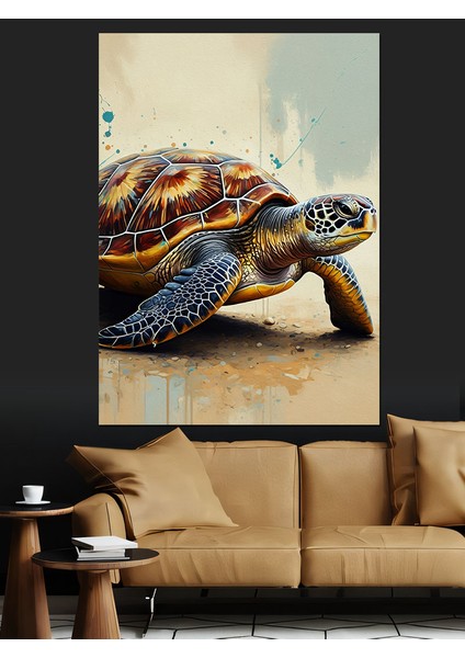 Deniz Kaplumbağası Dekoratif Kanvas - Mdf Ahşap Tablo fiyatları
