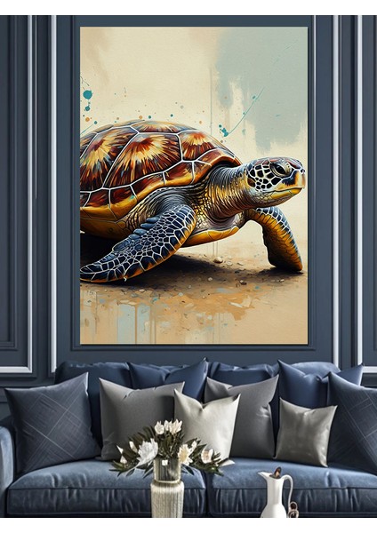 Deniz Kaplumbağası Dekoratif Kanvas - Mdf Ahşap Tablo modelleri