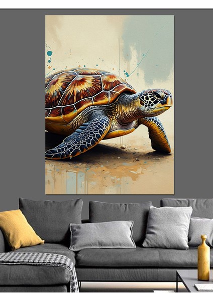 Deniz Kaplumbağası Dekoratif Kanvas - Mdf Ahşap Tablo fırsatları
