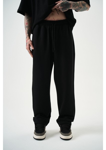 Erkek Basic Baggy Eşofman Altı Siyah
