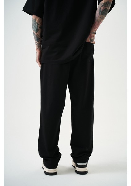 Erkek Basic Baggy Eşofman Altı Siyah