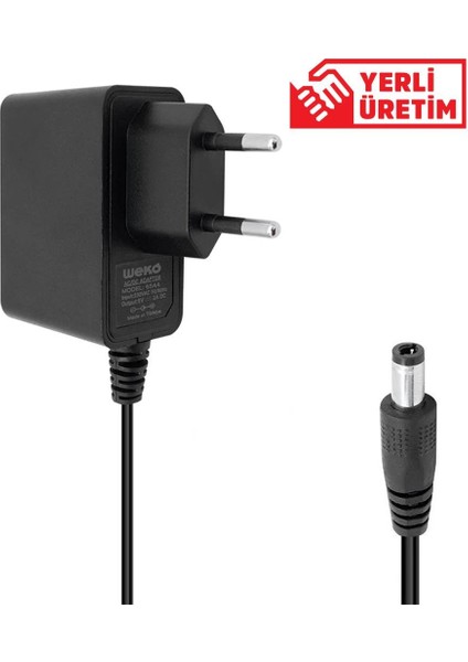 5 Volt 2 Amper 10 Watt Plastik Kasa Priz Tipi Adaptör (5.5x2.5 Uçlu)