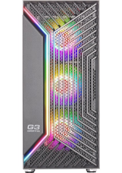 Grıffın G3 Plus 4X120MM Argb 2x3.2 2x2.0 USB Tempered Oyunbilgisayar Kasası(Psu Yok)