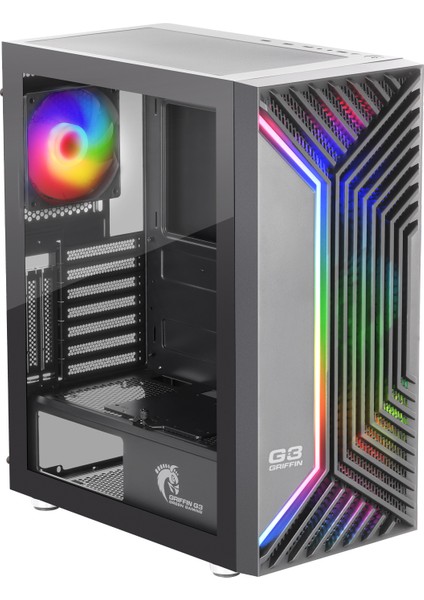 Grıffın G3 Plus 4X120MM Argb 2x3.2 2x2.0 USB Tempered Oyunbilgisayar Kasası(Psu Yok)