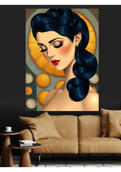 Eski Zaman Kadını Dekoratif Kanvas - Mdf Ahşap Tablo