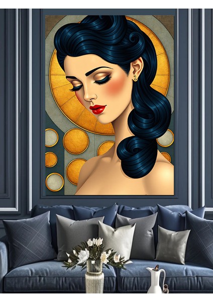 Eski Zaman Kadını Dekoratif Kanvas - Mdf Ahşap Tablo fiyatları