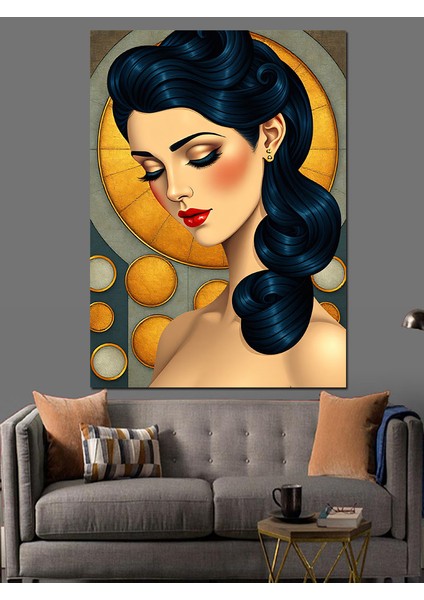Eski Zaman Kadını Dekoratif Kanvas - Mdf Ahşap Tablo fırsatları