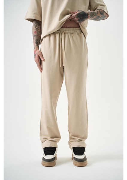 Erkek Basic Baggy Eşofman Altı Su Yeşili