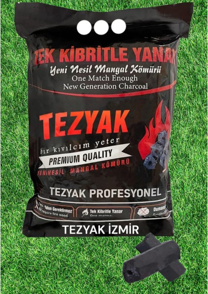 Profesyonel Tek Kibritle Yanan Yeni Nesil Mangal Kömürü (2 kg x 2 Paket) 4 kg