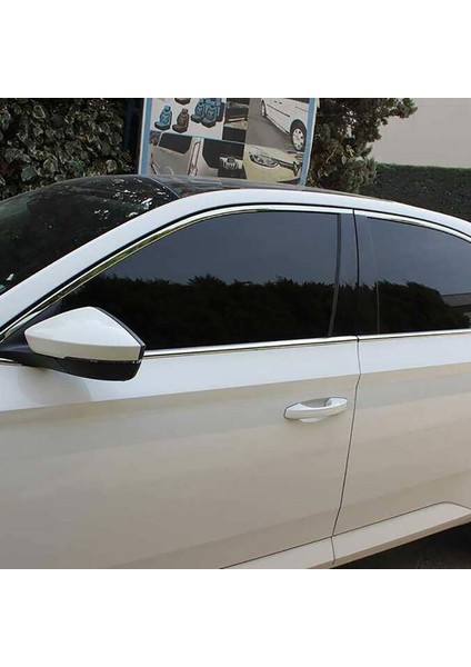 Skoda Superb Cam Çerçevesi - Krom (12 Parça) | Sd (2015-2023)