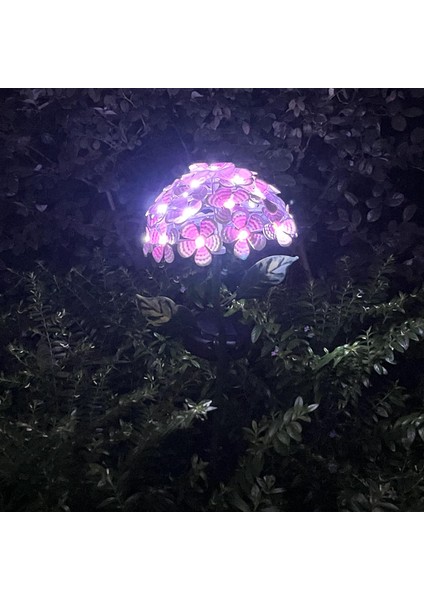 Güneş Enerjili Ortanca Çiçeği Bahçe Balkon Teras Dekoratif LED Aydınlatma Solar Hydrangea Light