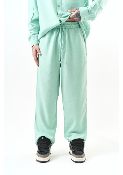Erkek Sofia Baggy Pantolon Mint