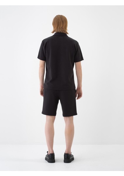 Erkek Siyah Regular Fit Modal Polo Yaka Tişört indirimleri