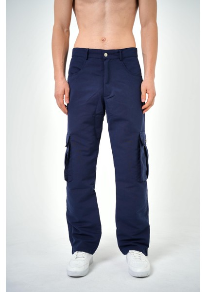 Erkek Kargo Baggy Pantolon Lacivert