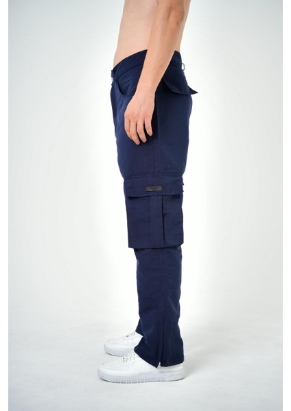 Erkek Kargo Baggy Pantolon Lacivert