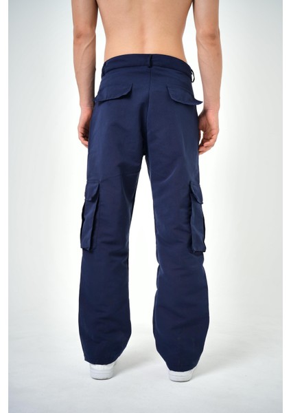 Erkek Kargo Baggy Pantolon Lacivert