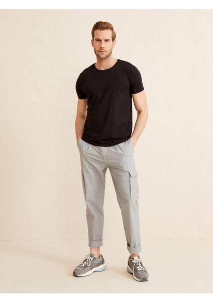 Siyah Slim Fit Pamuklu Tişört fiyatları