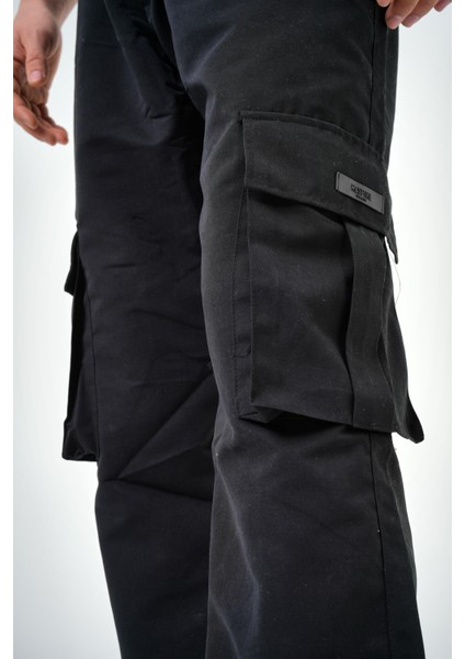 Erkek Kargo Baggy Pantolon Siyah