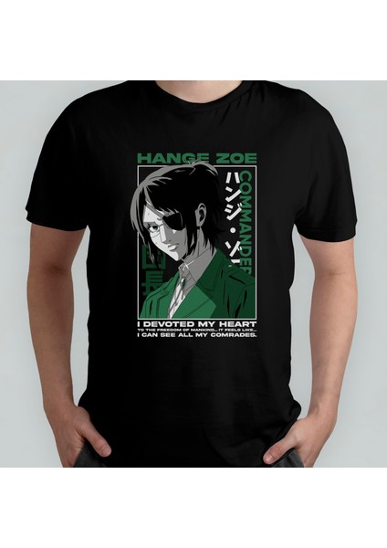 Attack On Titan Hange Unisex %100 Pamuklu Bisiklet Yaka T-Shirt Model 1