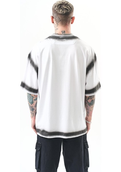 Erkek The Standard Baskılı Oversize T-Shirt Beyaz modelleri