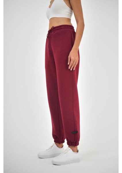 Kadın Beli Lastikli Basic Jogger Eşofman Altı Lacivert