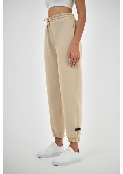 Kadın Beli Lastikli Basic Jogger Eşofman Altı Lacivert