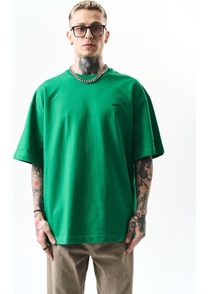 Erkek Respire Yazı Detaylı Oversize T-Shirt Benetton