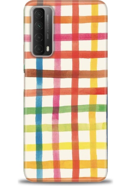 Huawei P Smart 2021 Kılıf Hd Baskılı - Renkli Kareler