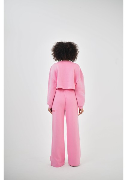 Kadın Fancy But Psycho Yazılı Alt Üst Takım Pembe