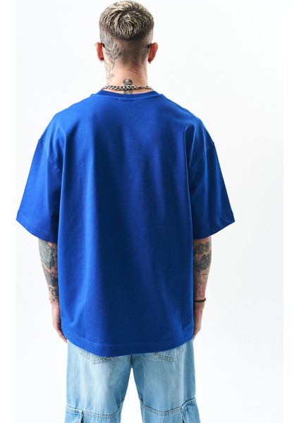 Erkek Respire Yazı Detaylı Oversize T-Shirt Saks modelleri