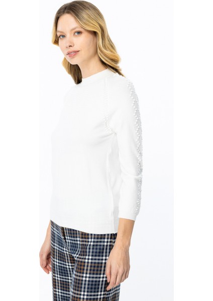 47384 Onteks Corspan Örgülü Uzunkol Triko Kazak modelleri