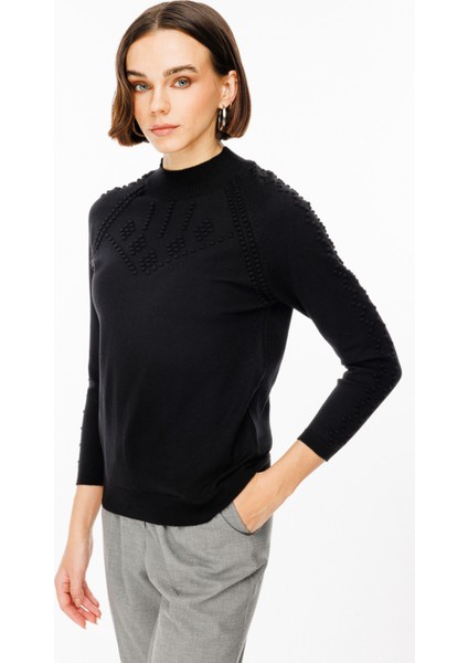 47384 Onteks Corspan Örgülü Uzunkol Triko Kazak modelleri