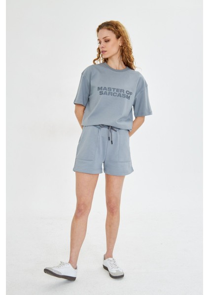 Kadın Master Of Sarcasm Baskılı Kısa Kollu %100 Pamuk Tişört indirimleri