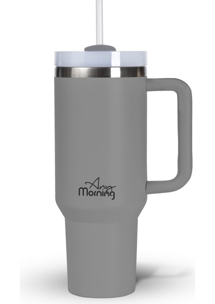 Vaha 1200 ml Termos Mug – 3 Aşamalı Çevirmeli Kapak, Gri