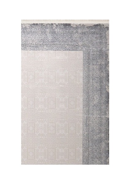 Baft 52314C Gri Yumuşak Dokulu Sık Dokuma Üst Kalite Vintage Ipek Bambu Halı