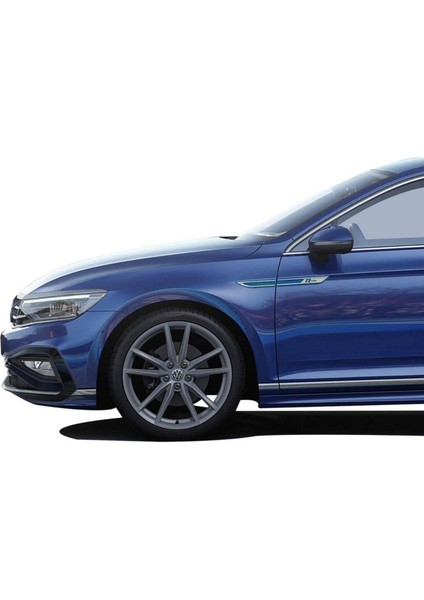 Vw Passat B8 Çamurluk Çıtası - Krom+Plastik, Mavi, R-Line (4 Parça) | Sd (2015+)
