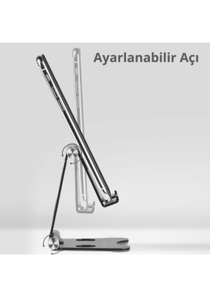 Telefon Stand Çelik Teknoloji Ev Yaşam Kılıflı Gümüş 270 Derece Açılı 1 Adet fiyatları